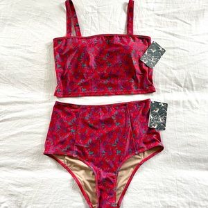 Kortni Jeane 2 piece crop swim suit / Tankini set